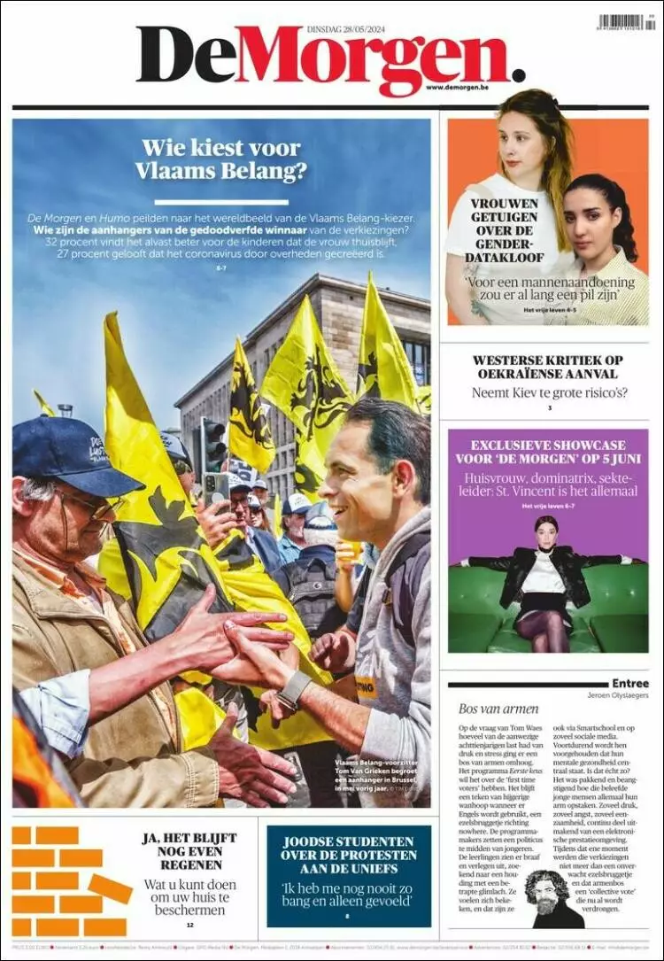 Prima-pagina-de morgen-edizione-di-oggi-28-05-2024